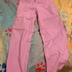 Light Purple Casual wide legs Pants